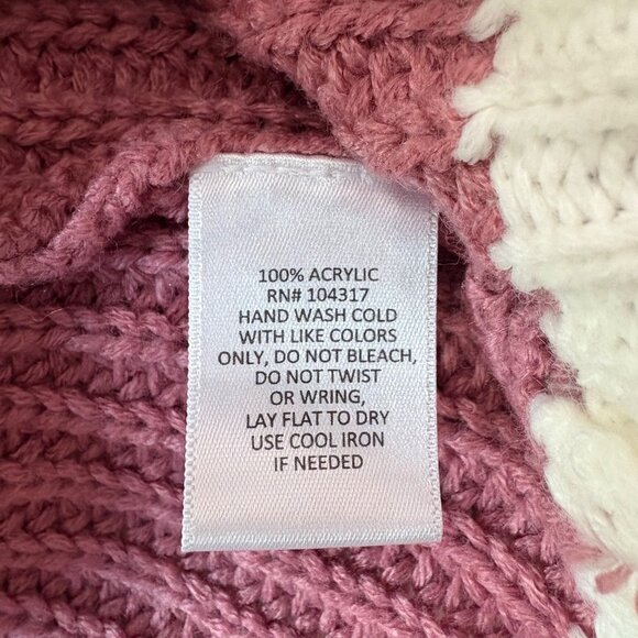 Colorblock Fringe Distressed V-Neck Sweater By Derek Heart Womens Size Small - Picture 6 of 11